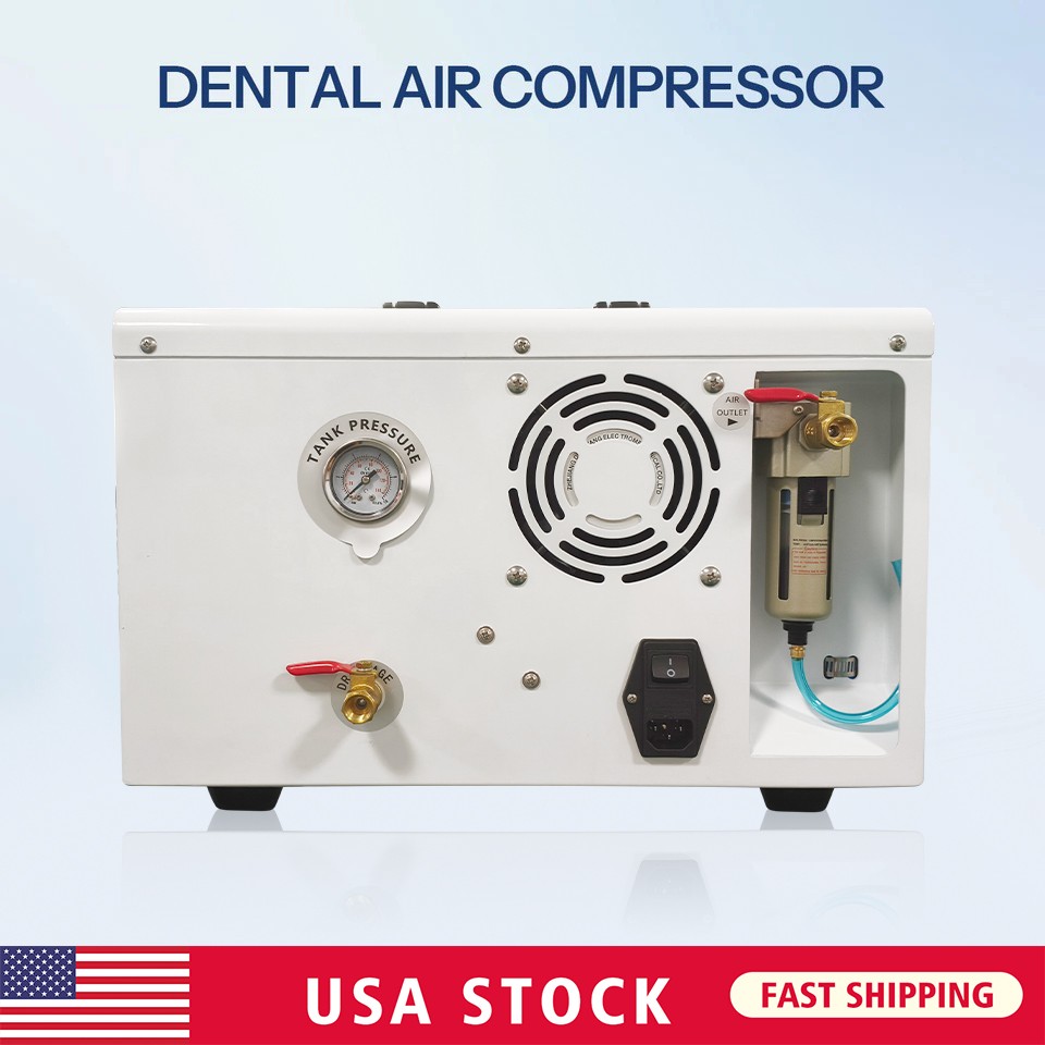 600W Mobile Oil-Free Dental Air Compressor for Dental Cart/Chair Unit