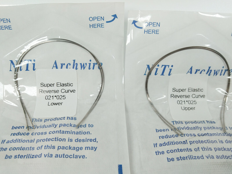 20Pcs Dental NITI Rectangular Reverse Curve Rectangular Super Elastic Arch Wires