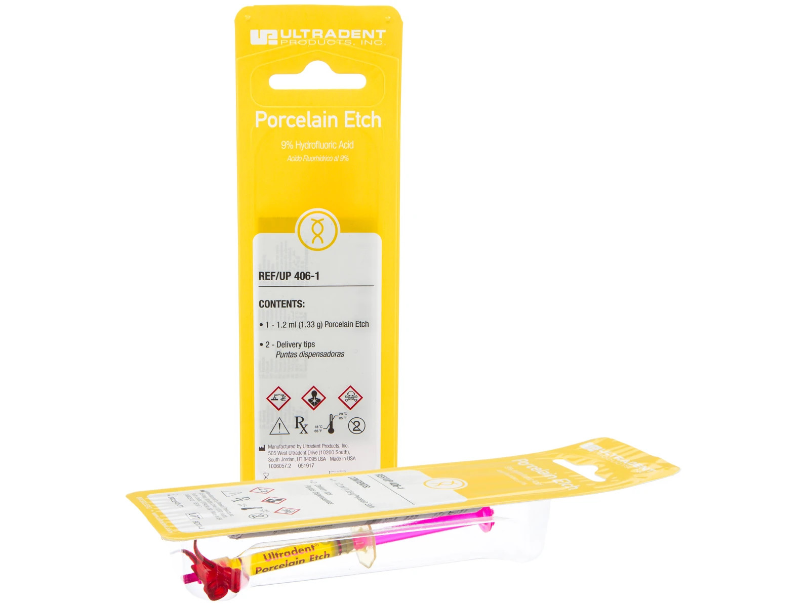 Ultradent Porcelain Etch 9 Per Cent Hi-drofluorik Asid Etchant 1.2ml (Free Ship)