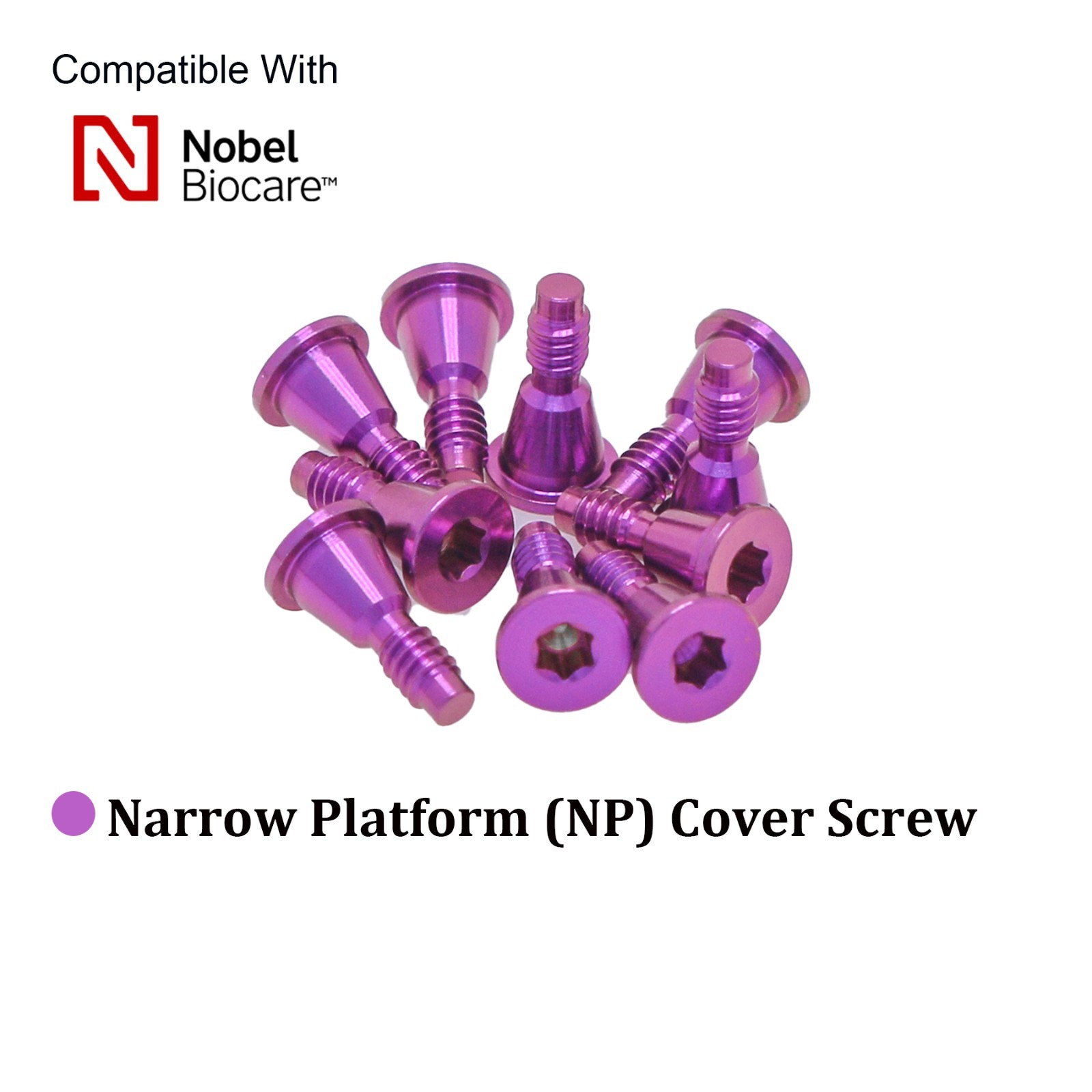 US Dental Healing Abutments Conical Cover Screws RP/NP For Nobel Biocare Active
