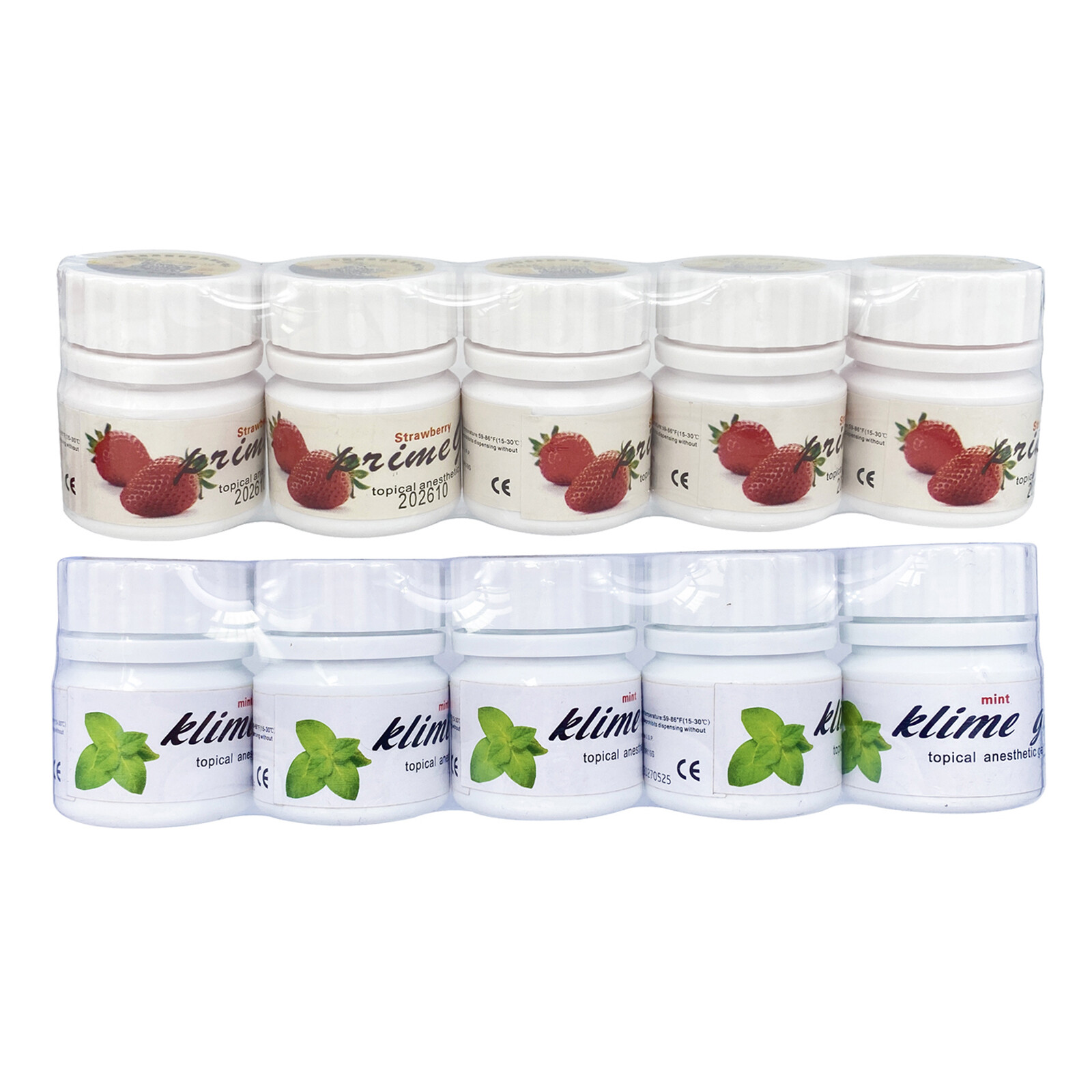 Fresh Dental Topical pain free Gel 20% Benzocaine 1oz Jar , Mint/Strawberry