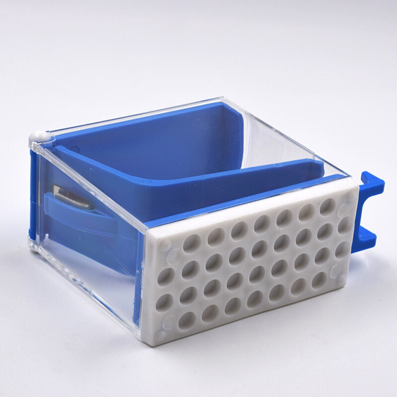 Dental Othodontic Cotton Batting Roll Dispenser Holder Blue Case Press Storage