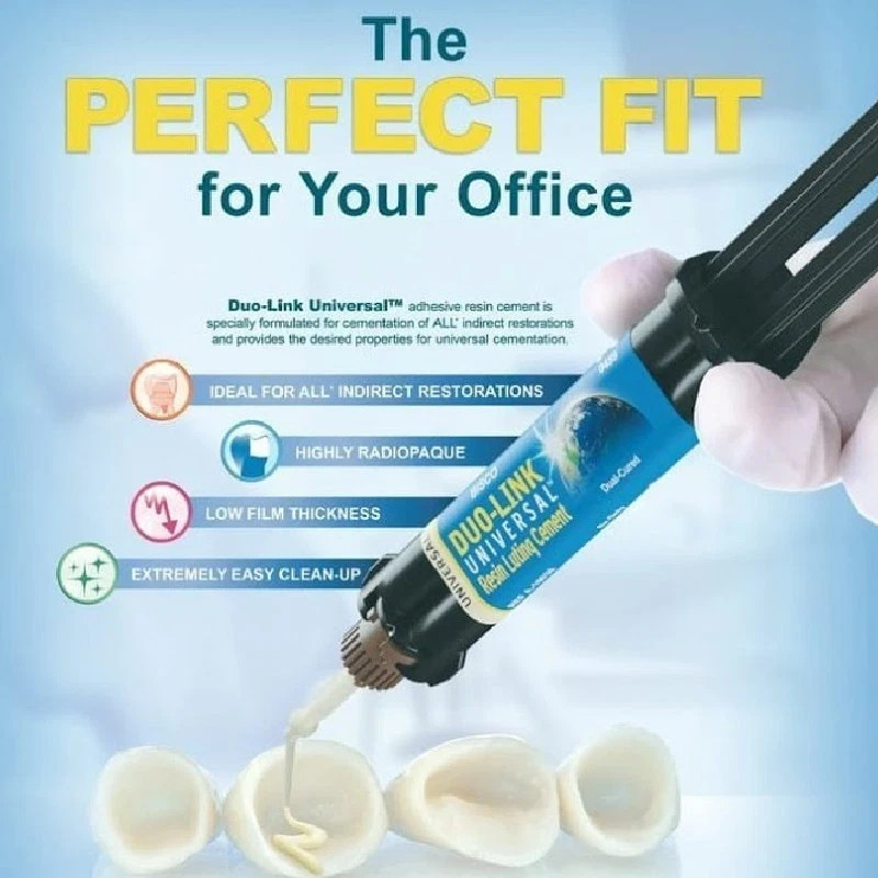 Dental DUO LINK UNIVERSAL Dual Cured Automix Resin Luting Cement 8gm