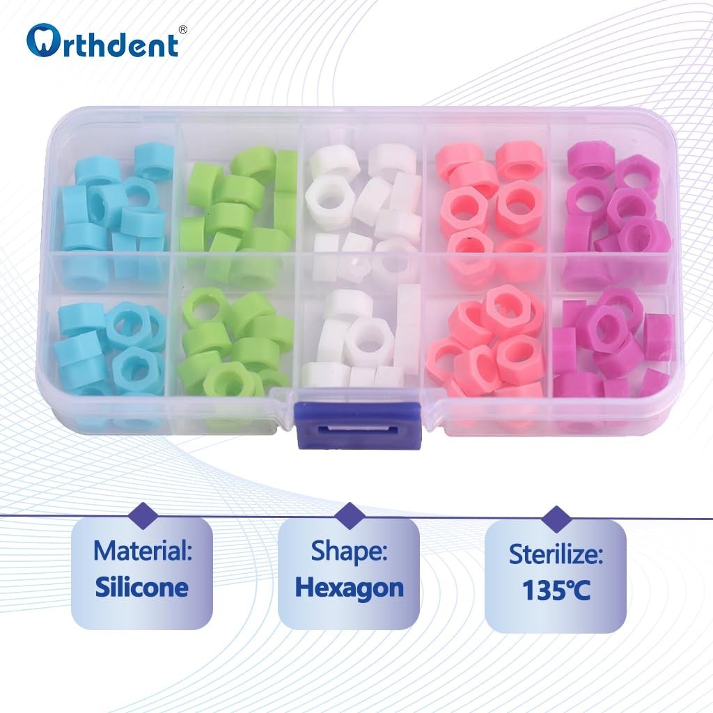 Orthodontic 100 Pcs Silicone Rings, Large 6mm – Perfect for Tool Identification
