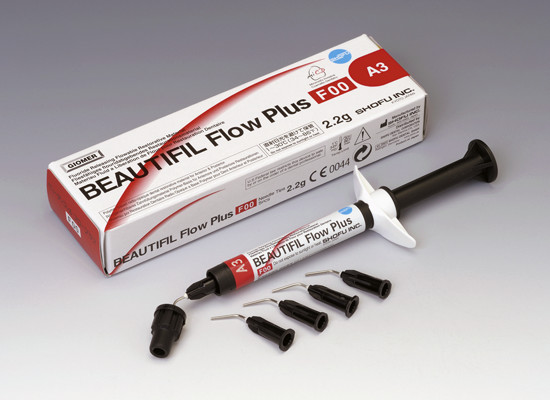 SHOFU BEAUTIFIL Flow Plus F00 ZERO Flow flowable Restorative 2.2g Syr.-All Shade