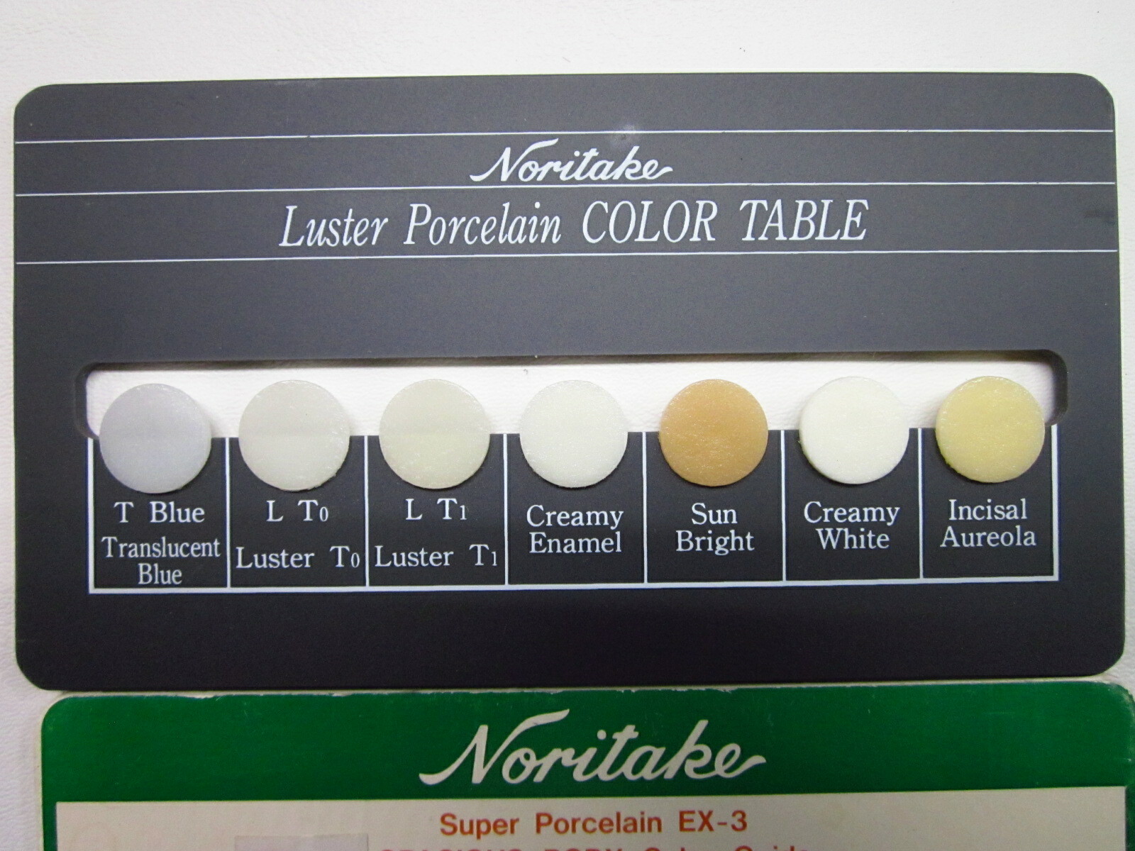 Noritake Dental Lab Porcelain Shade Tabs Luster Porcelain/ Opacious body Colors