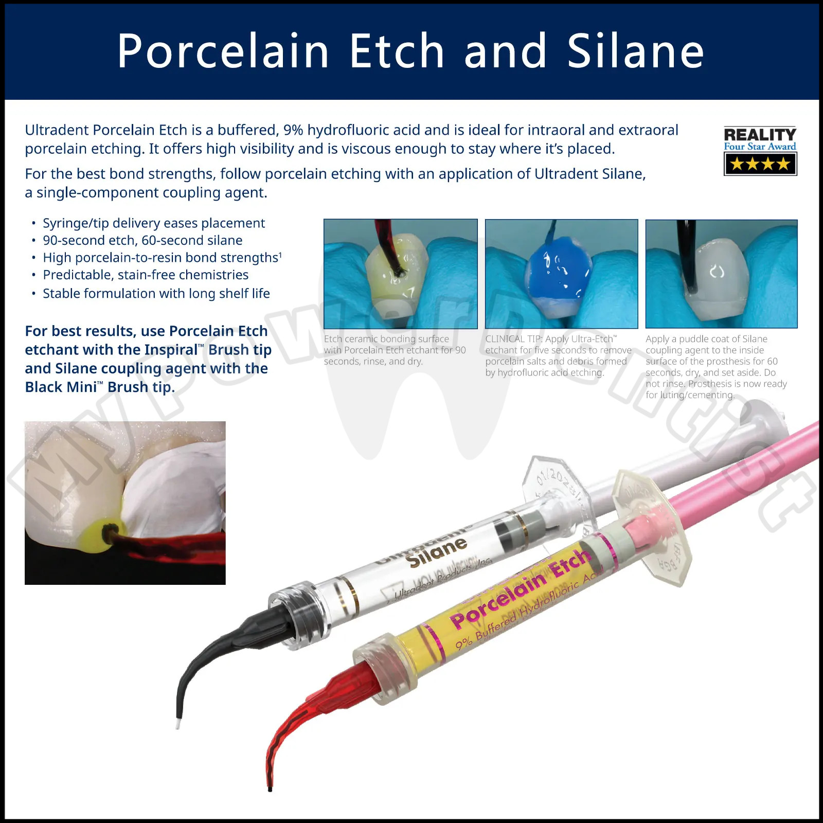 Dental All-Ceramic Acid Coupling Agent Porc Etching Agent White Teeth Restora