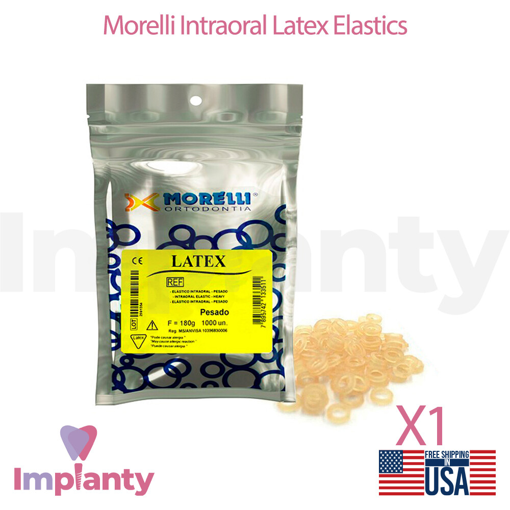 Morelli Orthodontic Intraoral Latex Elastics Transparent Bands Braces 1000pcs