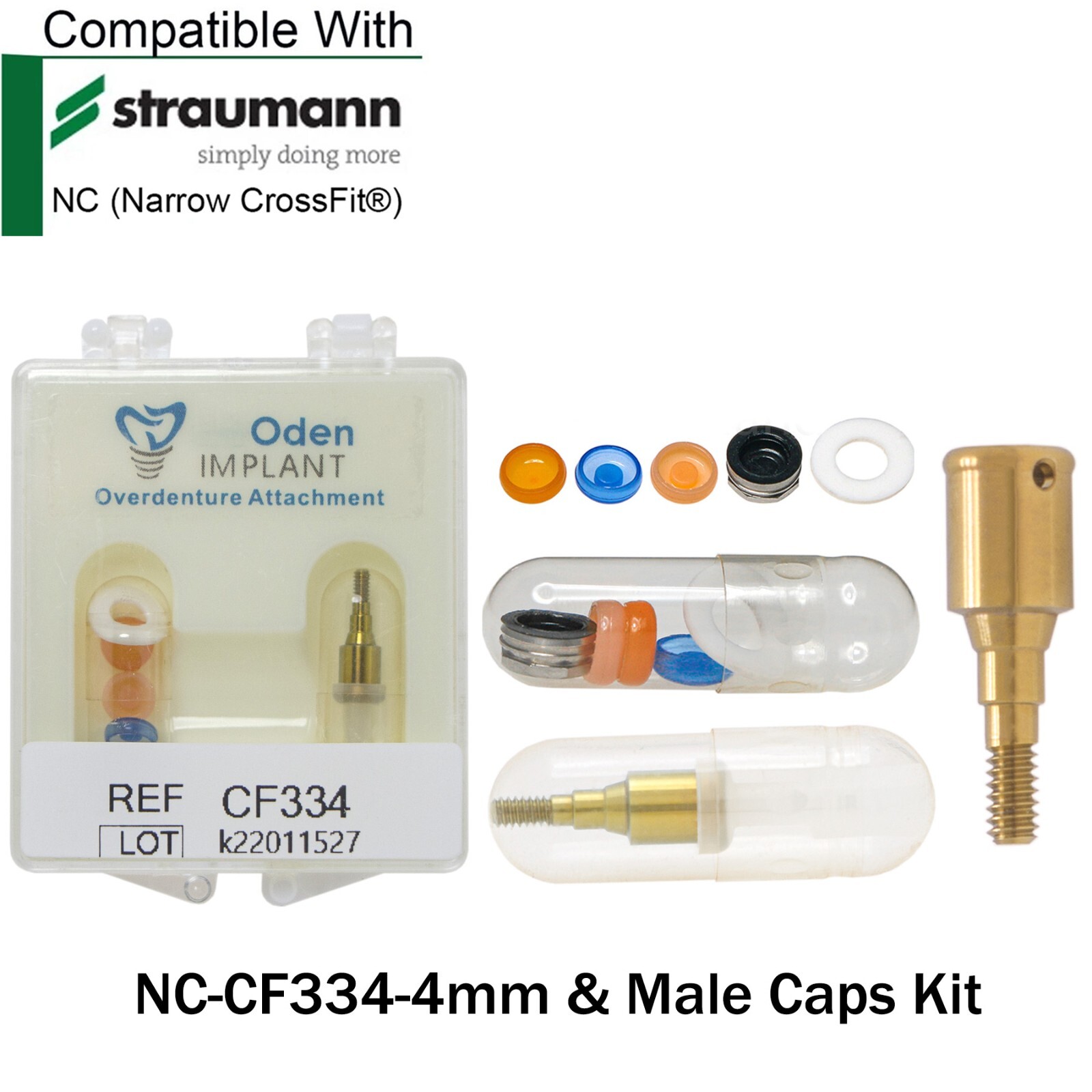Dental Locator Abutment Male Caps Inserts For Straumann ITI Bone Level NC Ø3.3mm