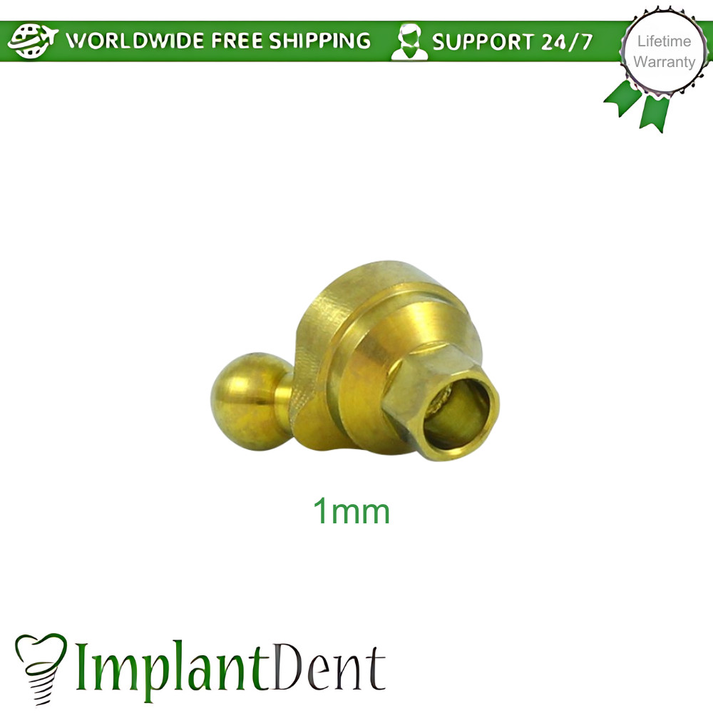 1x Angulated 30° Ball Attachment Standard Set Titanium Dental Lab Int Hex 2.42