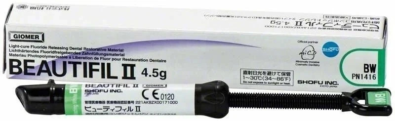 Shofu BEAUTIFIL 2 Fluoride Releasing Restorative Composite 4.5gm Shade BW FS
