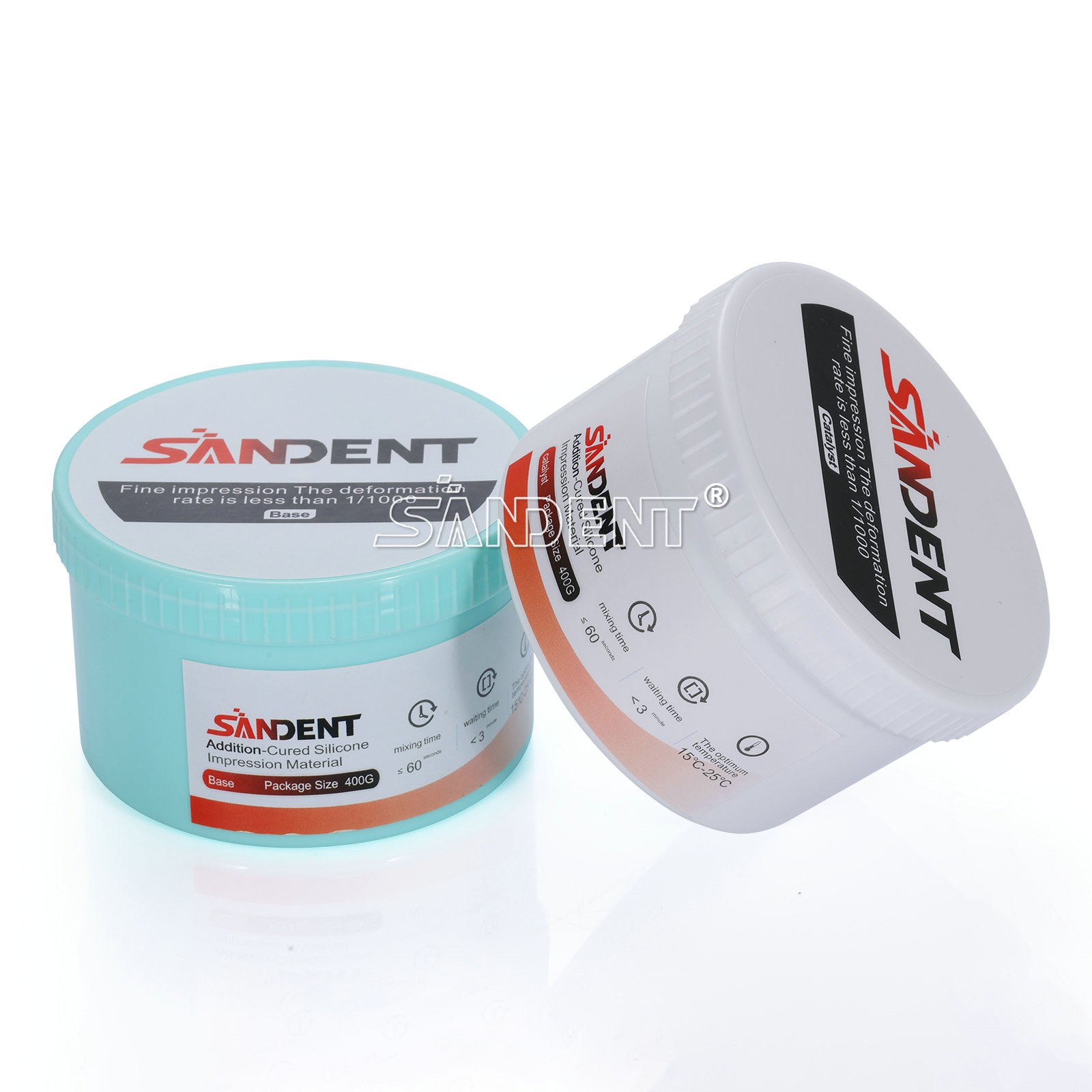 Dental PUTTY REG SET VPS IMPRESSION MATERIAL 400g EACH OF BASE & CATALYST