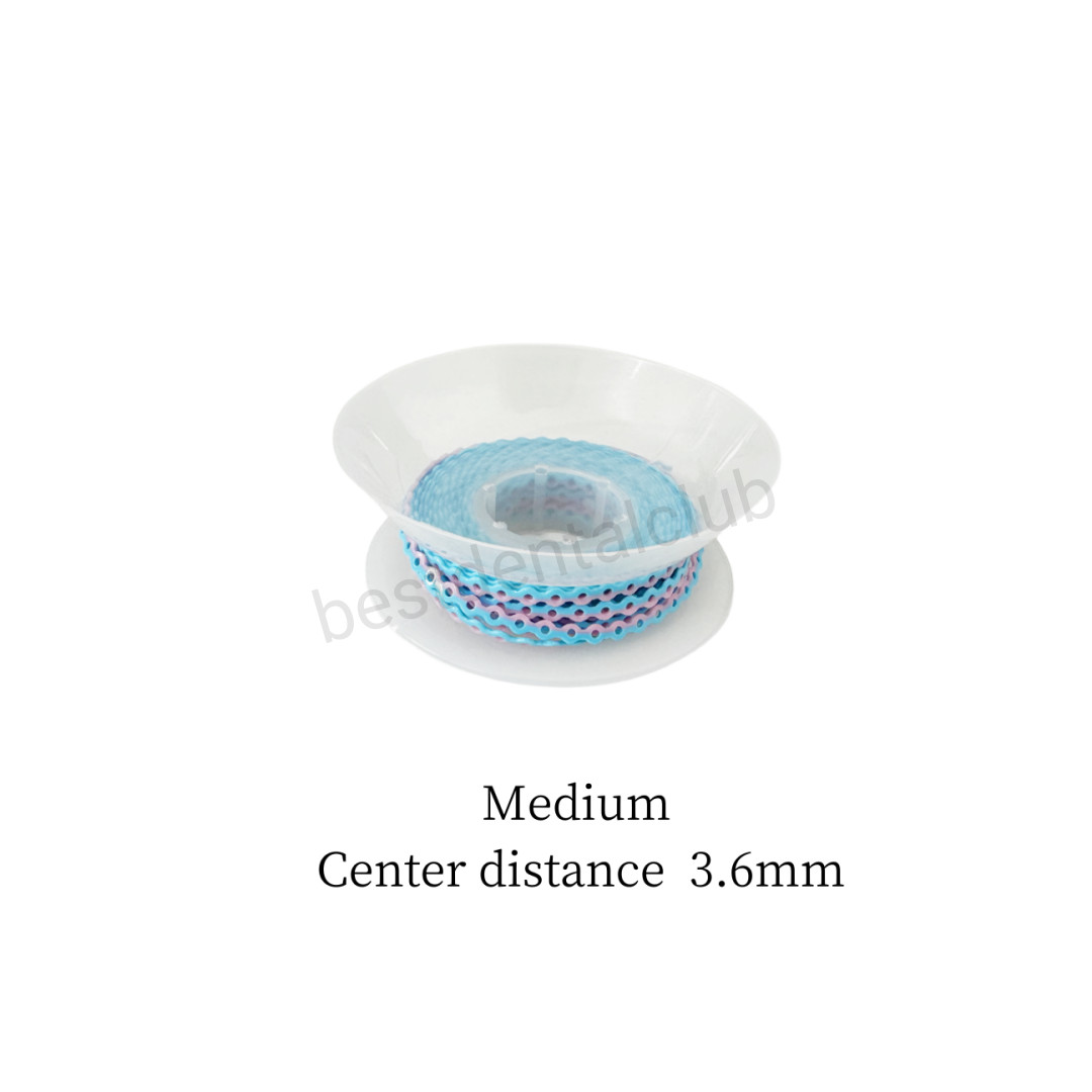 Dental Power Chain Elastic Chains Orthodontic Rubber Bands Double Color ﻿