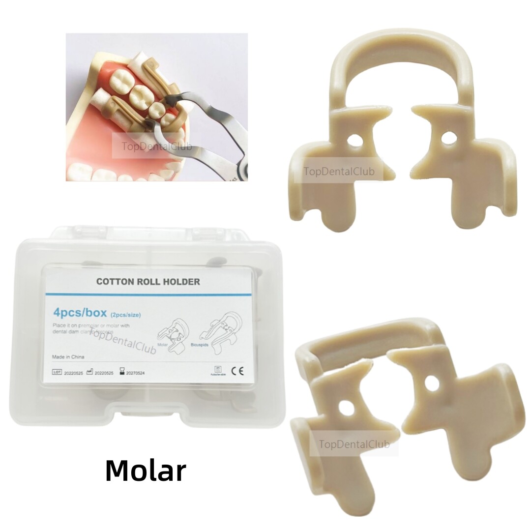 Molar Dental Moisture Clip Cotton Roll Holder Clips Molar Clamps No-RubberDam