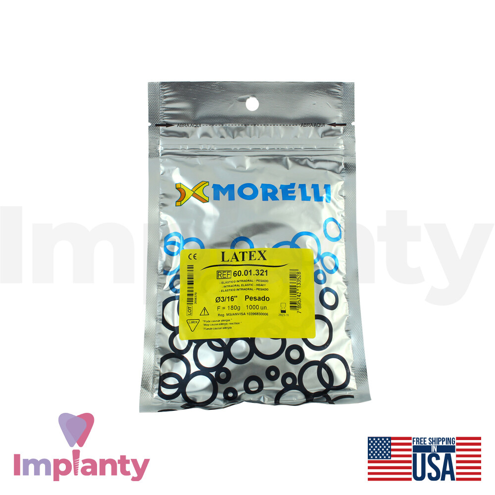 Morelli Orthodontic Intraoral Latex Elastics Transparent Bands Braces 1000pcs