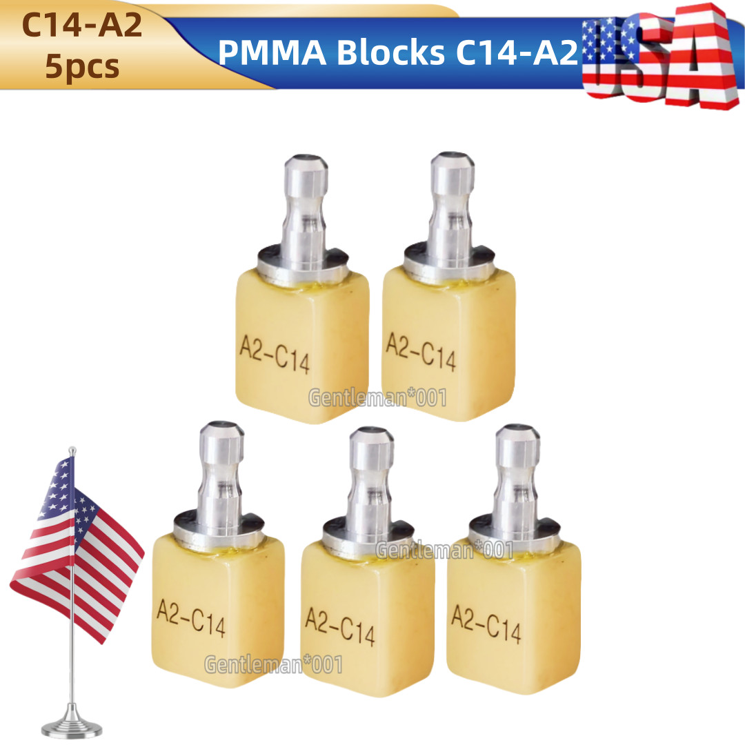 US Dental Non Firing PMMA Blocks CAM CAD CEREC A2 C14 Milling Sirona Free Sinter
