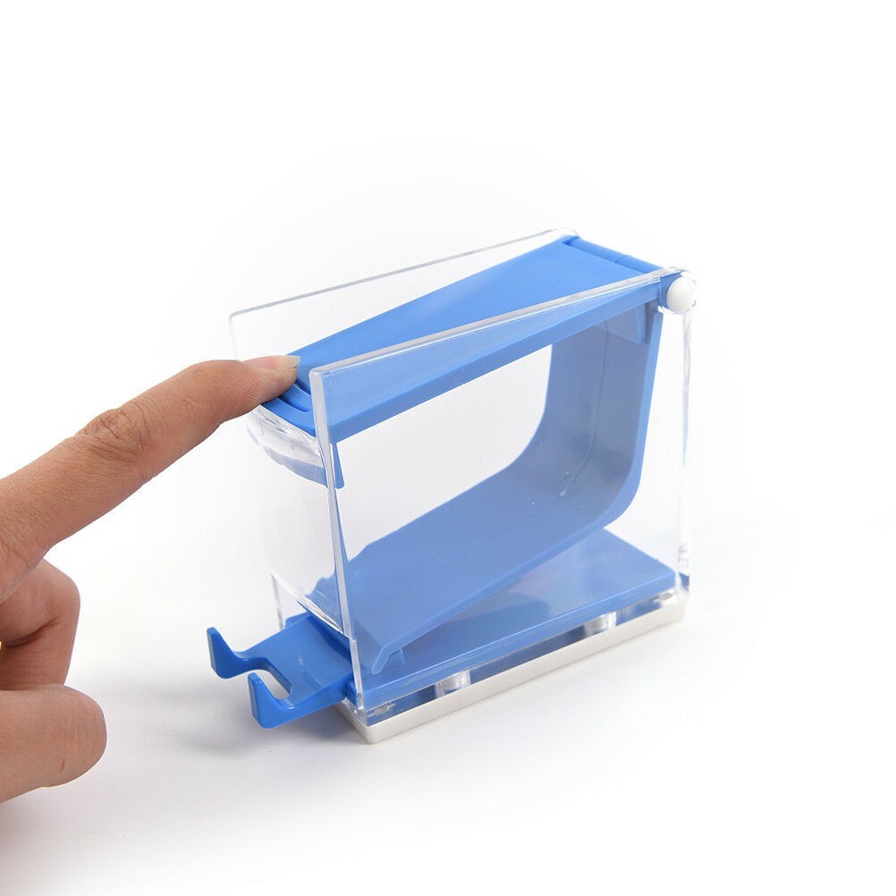 Cotton Roll Dispenser Dental Press Pull-out tray Organizer Holder Divider Blue
