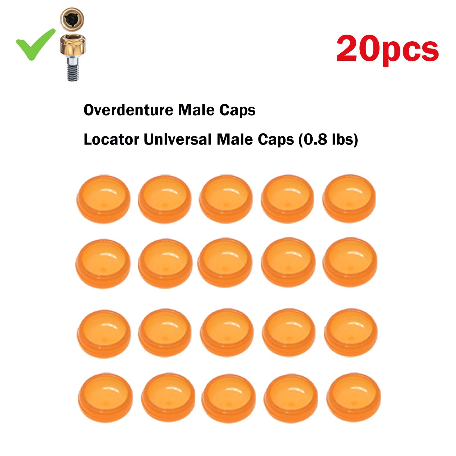 US Dental Overdenture Retention Caps For Implant Zest Locator Abutment Inserts