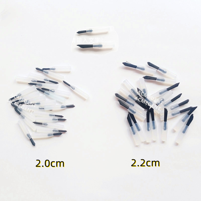 100Pcs/Pack New Dental Disposable Black Mini Brush Tips Applicator + Free Handle