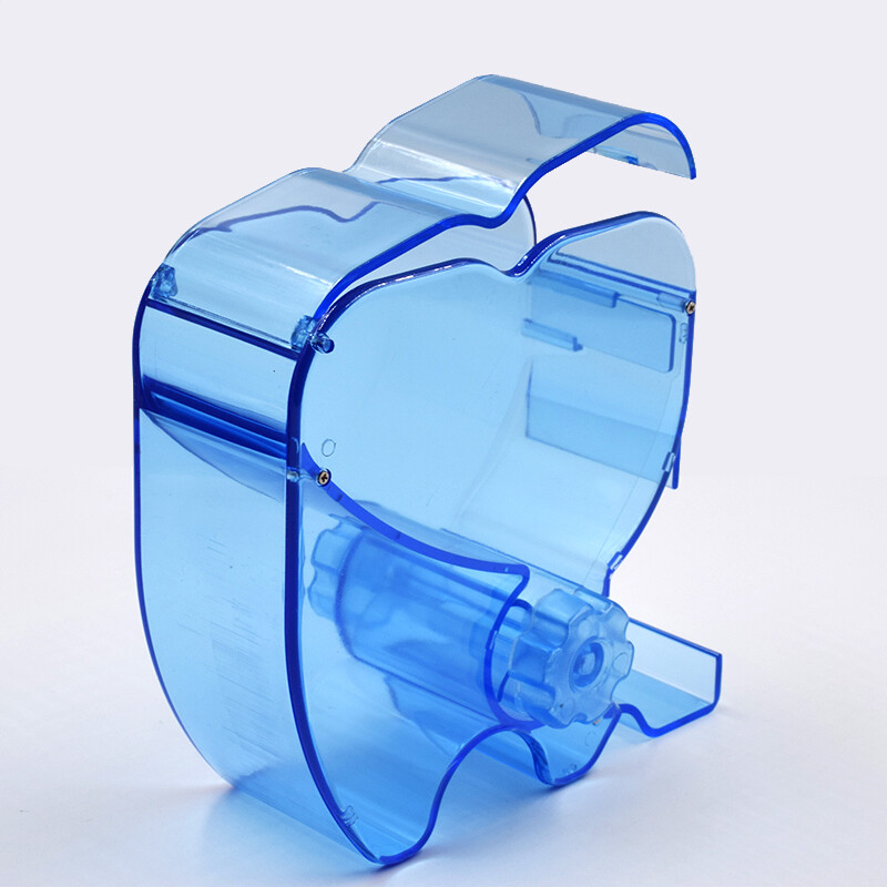 Dental 135℃ Autoclavable Dentist Cotton Roll Dispenser Shaped See-through Blue