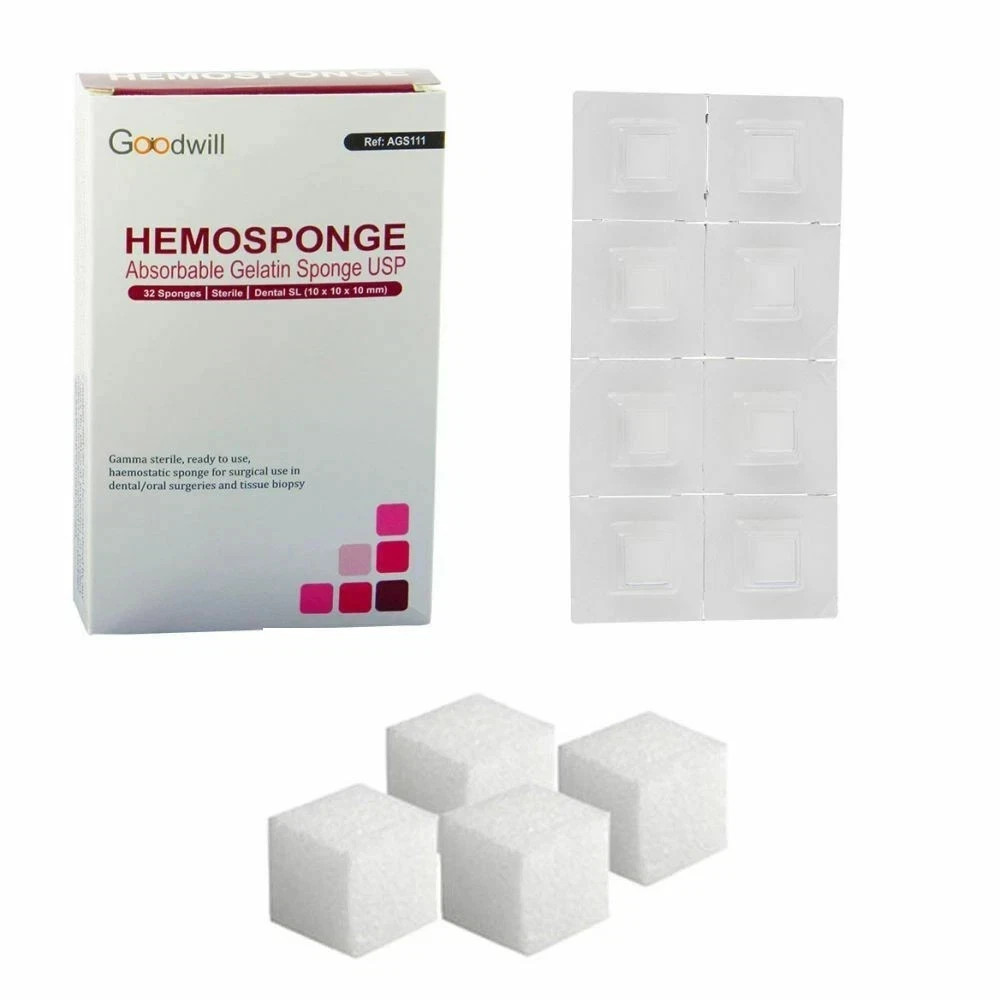 DENTAL HEMOSPONGE ABSORBABLE GELATIN STERILE SPONGE 32pcs