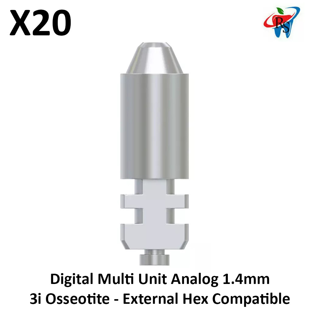 20x Dental Digital Multi Unit Analog 1.4 3i Osseotite Compatible – External Hex