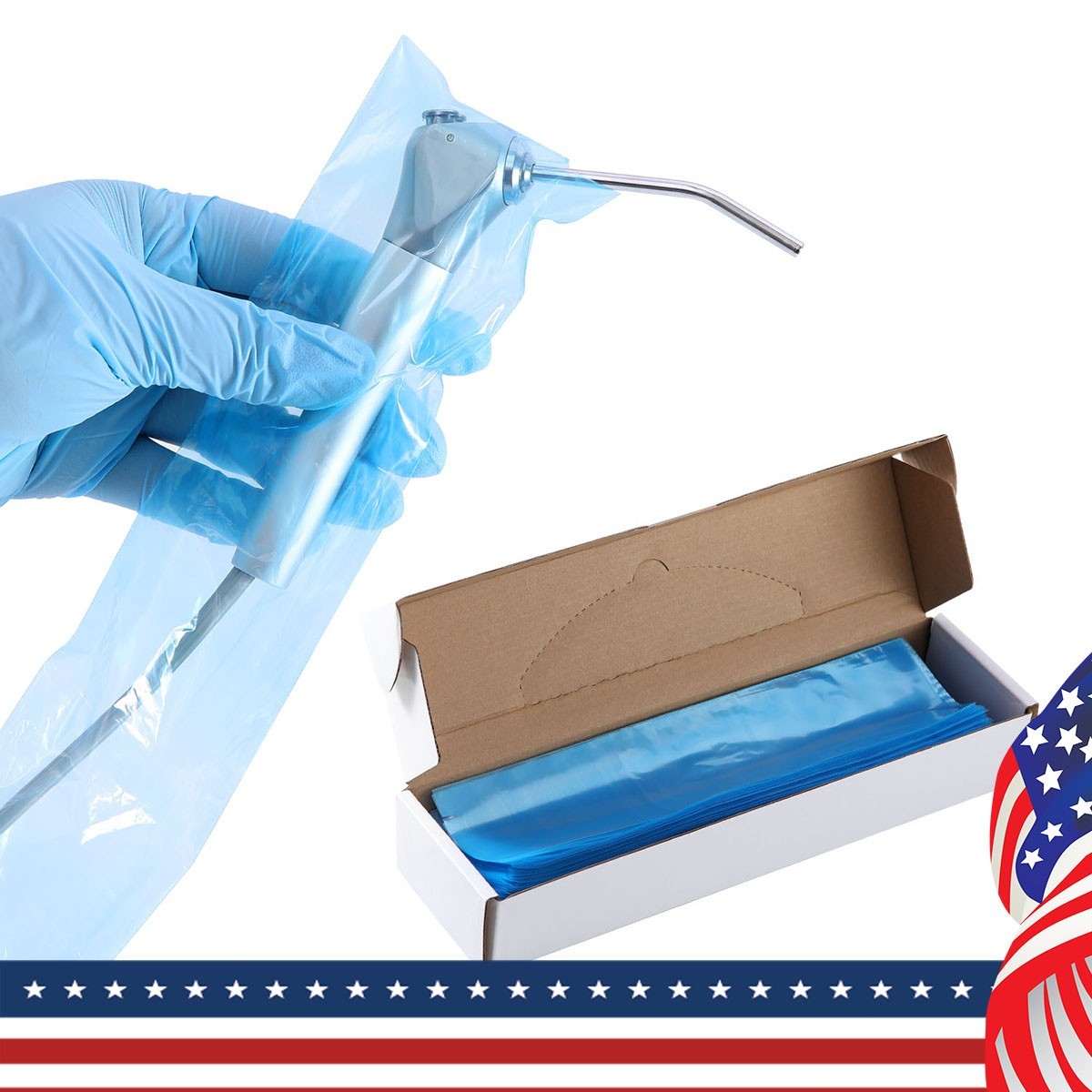 Dental 3 Way Air Water Syringe Sleeves HVE Tips Saliva Ejectors Covers 2.5″x10″
