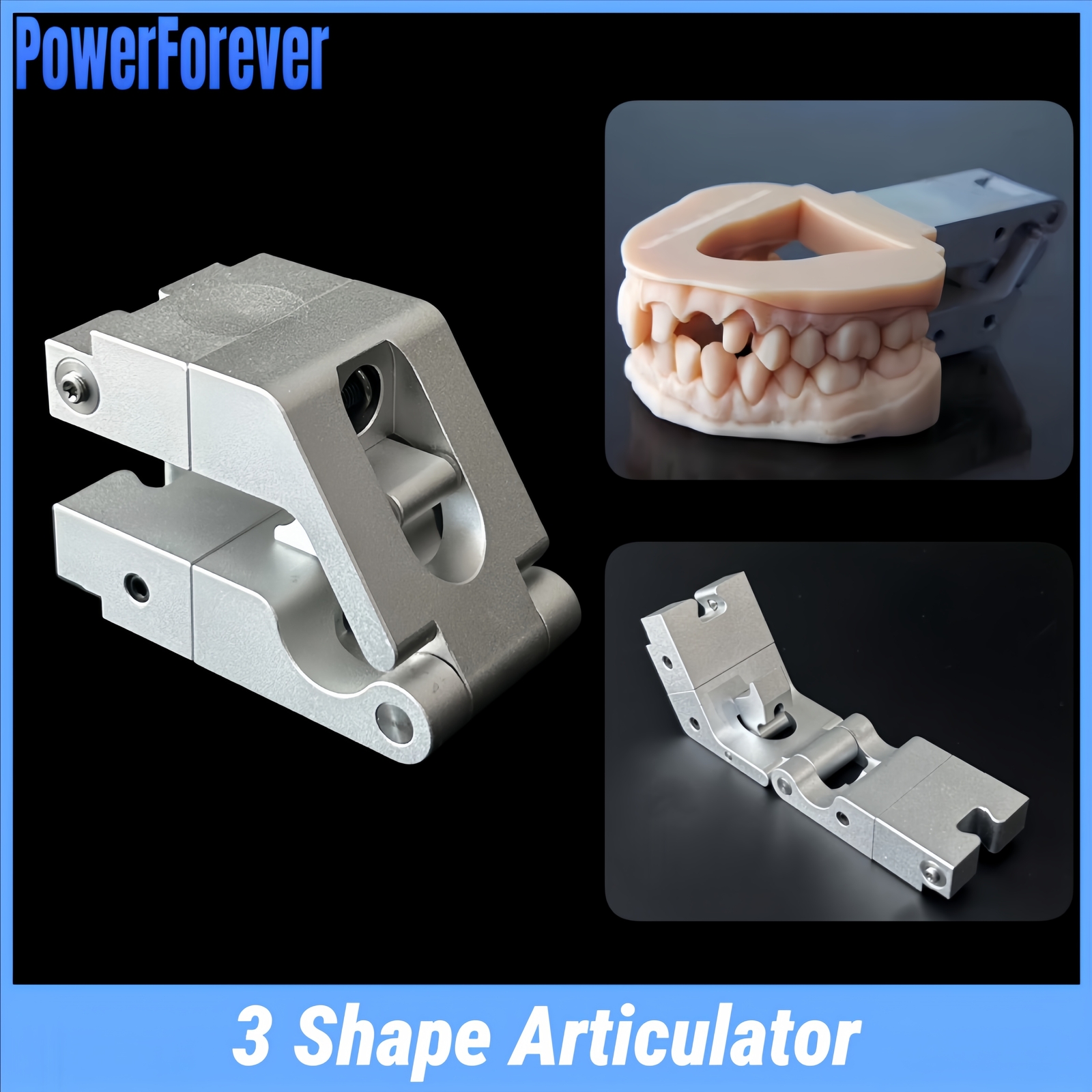 Dental 3 Shape Articulator 3D Printing Digital Resin Jaw Frame Bite Teeth Model