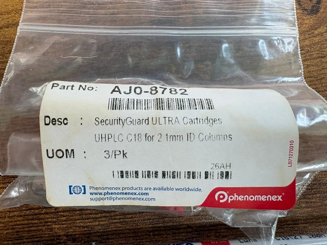 Phenomenex Sec Guard Ultra Cartridges Pack of 2 UHPLC AJ0-8782 + 3 LUNA & more