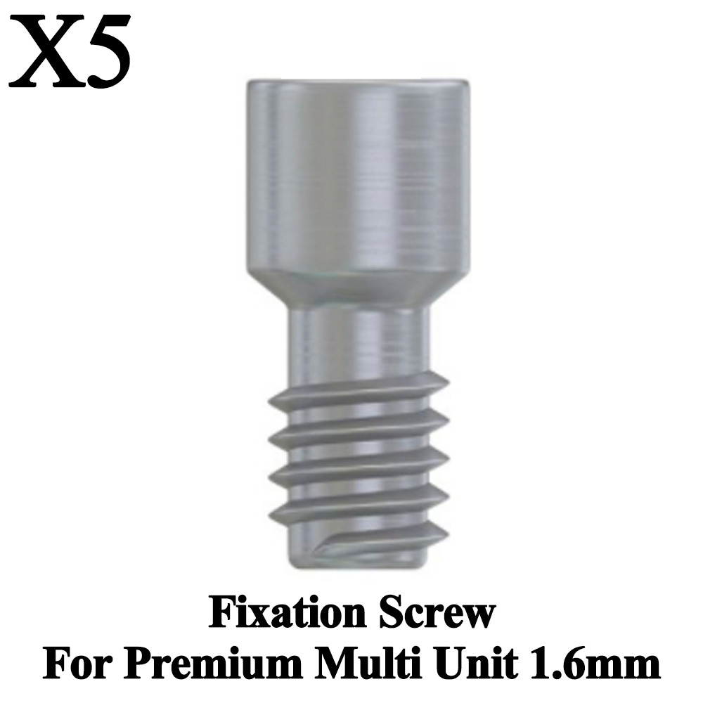 5x Fixation Screw For Premium Multi Unit 1.6mm System Dental Prosthetic Titanium