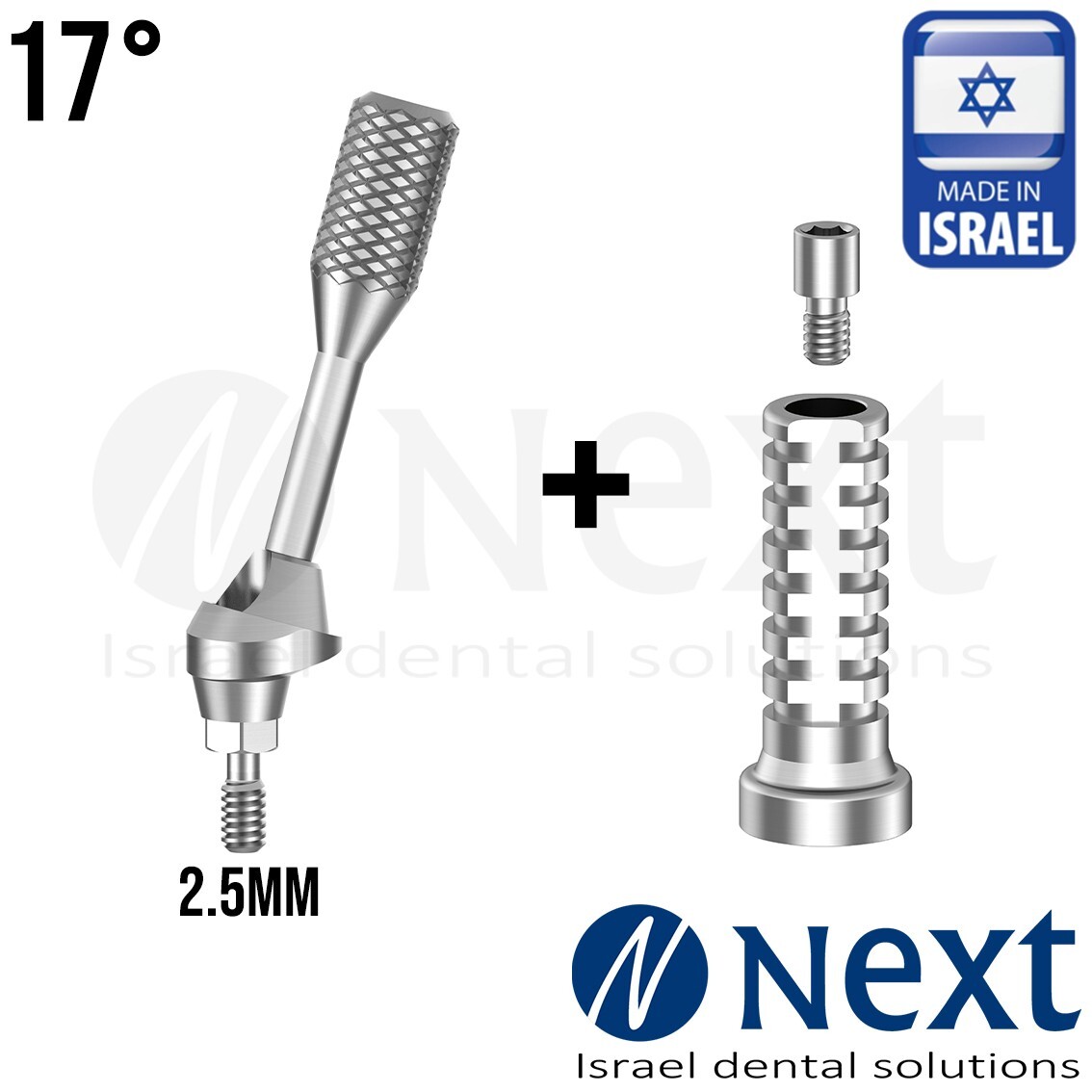Multi Unit set 17° Hiossen Regular Fit titanium sleeve 2.5 mm