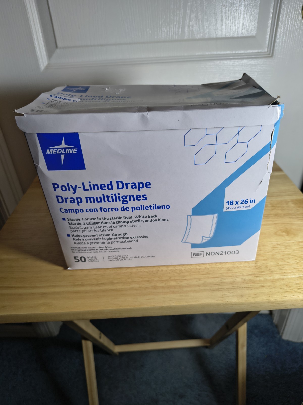Medline Sterile Poly-Lined Drape 18 X 26 (4 Box -175 Pieces) New -Date Mfg 10/24
