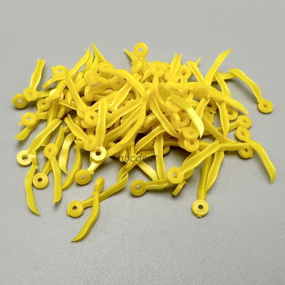 1000Pcs Dental Plastic Wedges W End Circular Holes Concave Design Diastema Wedge