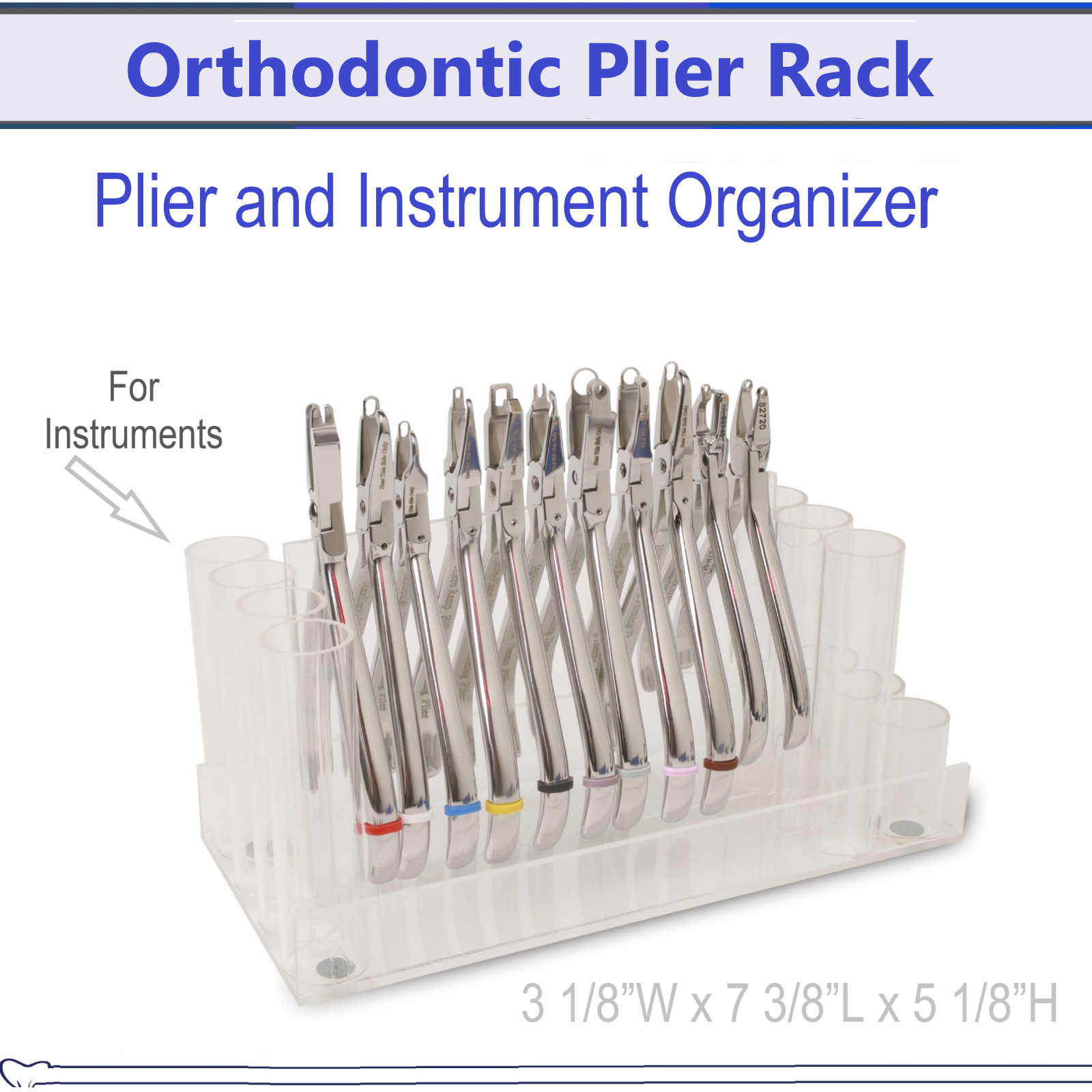 Dental Instrument Plier Organizer, Ortho PLIER RACK & INSTRUMENT ORGANIZER