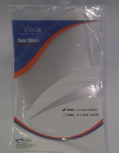 3pk Replacement Face Shield for Pac-dent iVisor V015