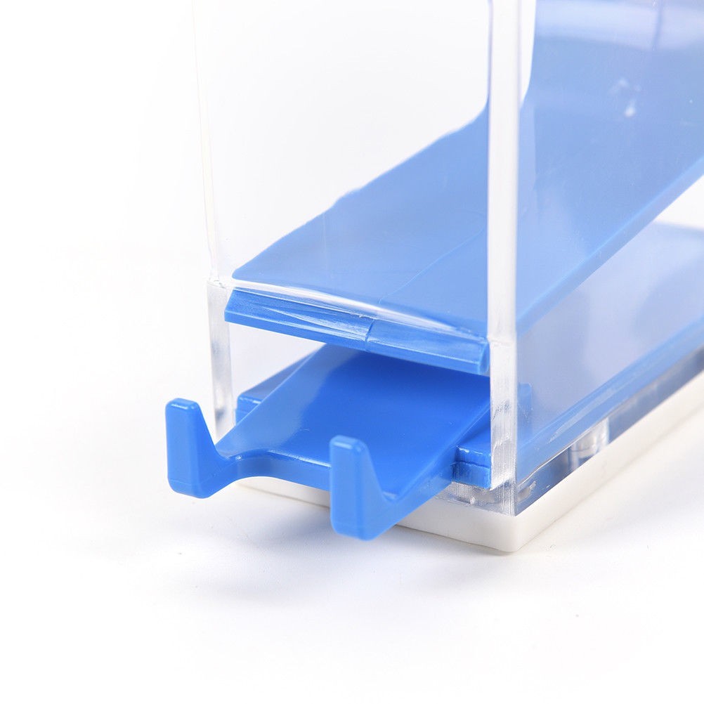 Cotton Roll Dispenser Dental Press Pull-out tray Organizer Holder Divider Blue