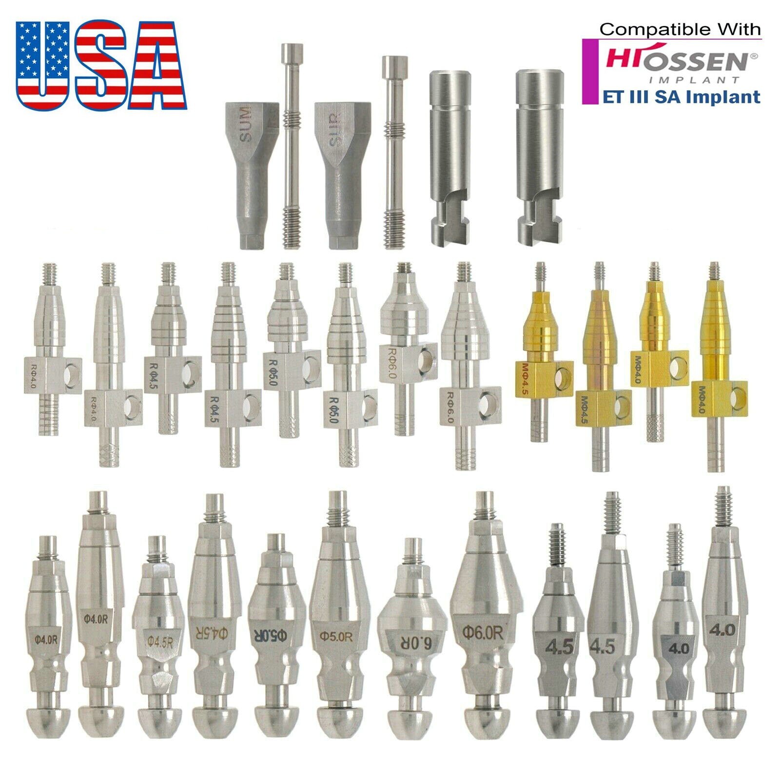 US Healing/Locator Abutments/Impression Caps Coping Fits Hiossen Osstem ET M/R