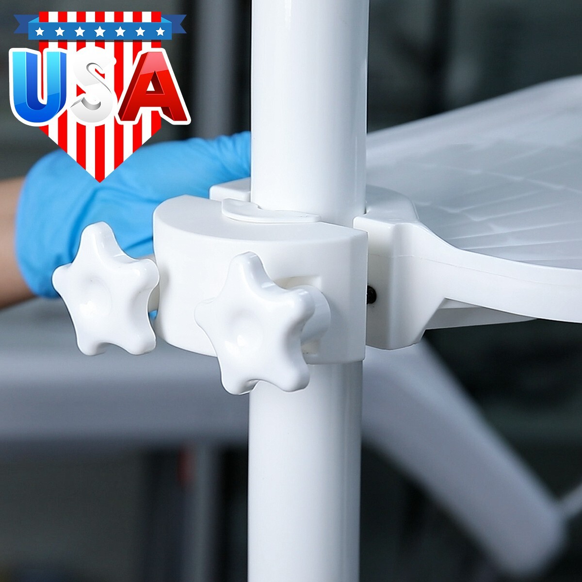Dental Chair Accessory Post Mounted Table Shelf Tray Scaler Instrument Tray