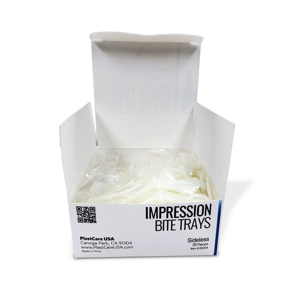BRITEDENT Dental Bite Impression Triple Trays White (Sideless)