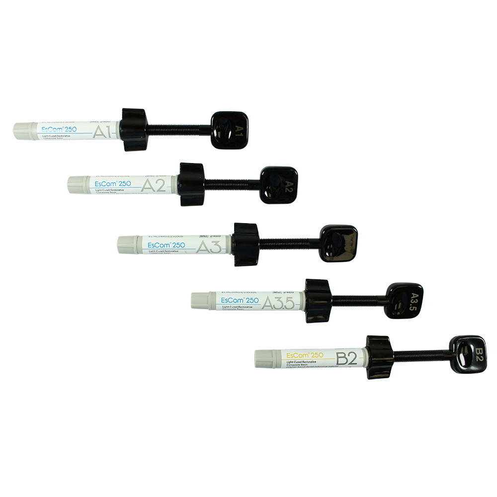Dental Spident EsCom250 Restorative Light Cure Nanohybrid Composite Resin System