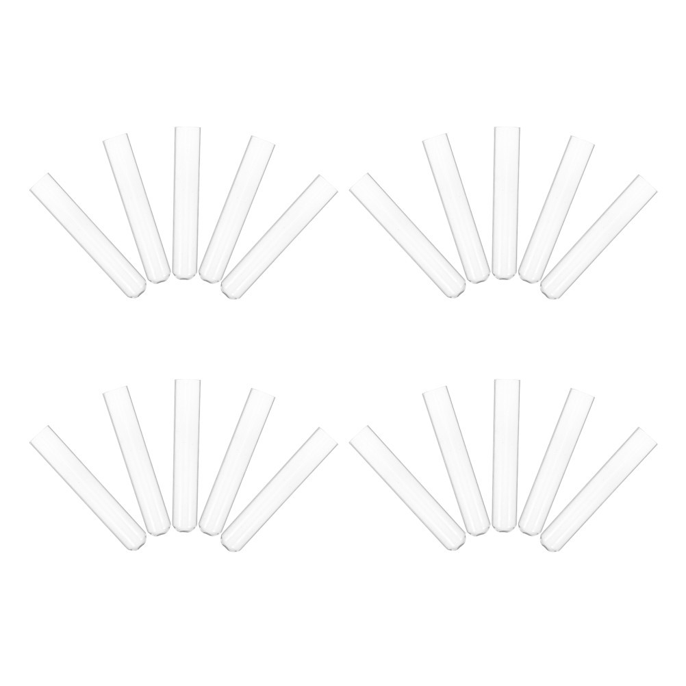 20 Pcs Laboratory Glass Test Tube Large Tubes 25x150mm Clear Chemical