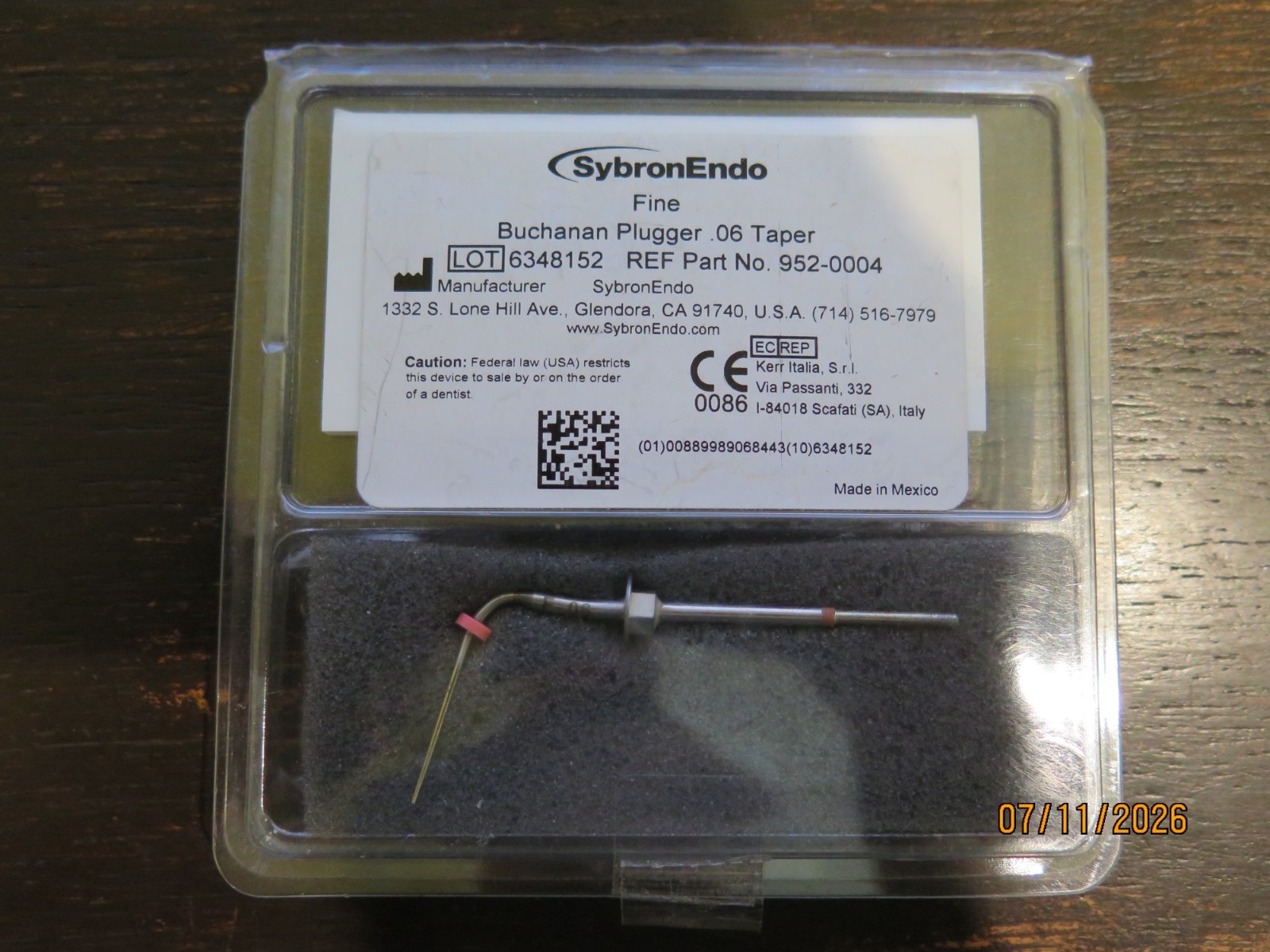 New Sybronendo Fine Buchanan Heat Plugger .06 Taper Element Obturation System B