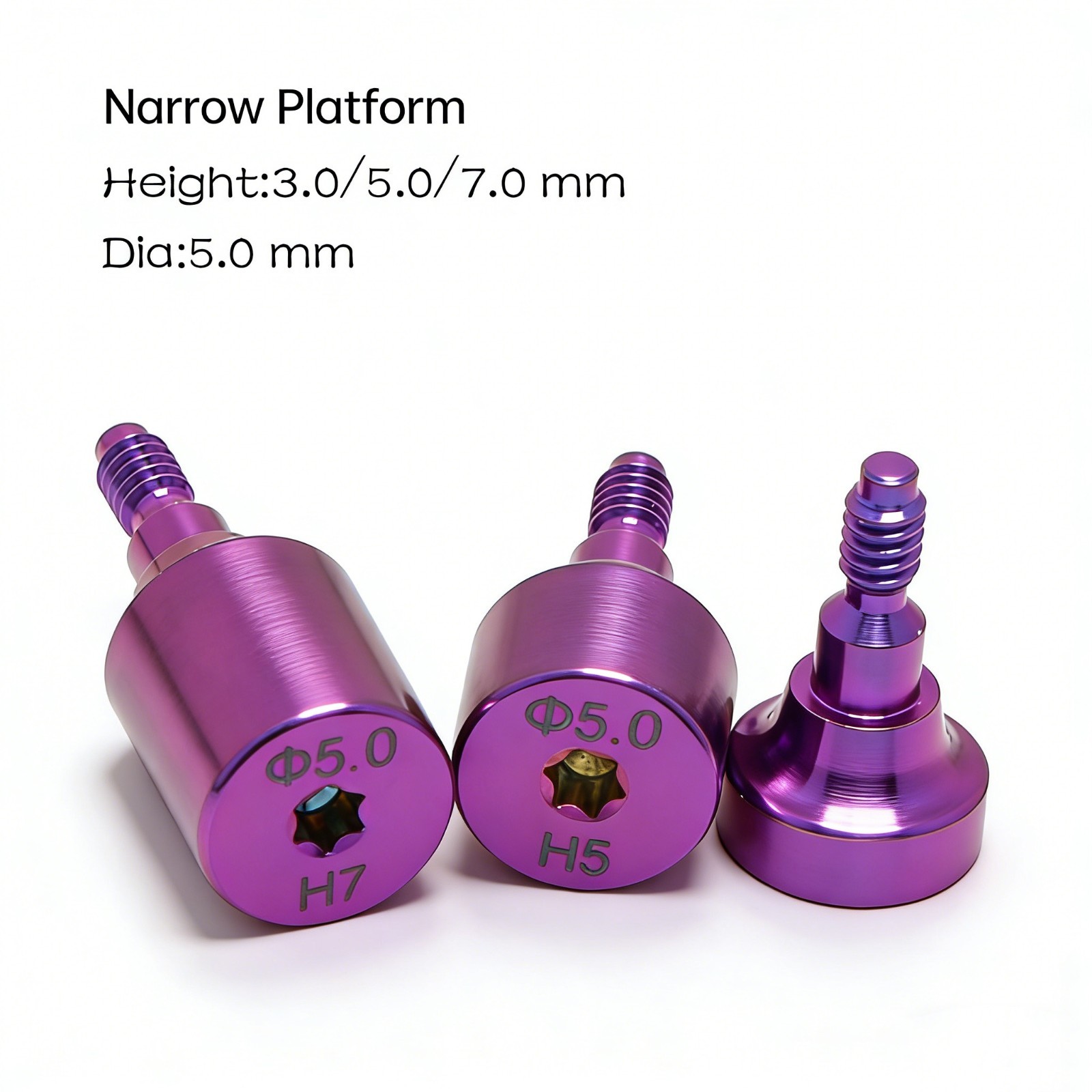 US Dental Nobel Healing Abutment 3.6/5.0/6.0mm & 3/5/7mm Height NP/RP Compatible