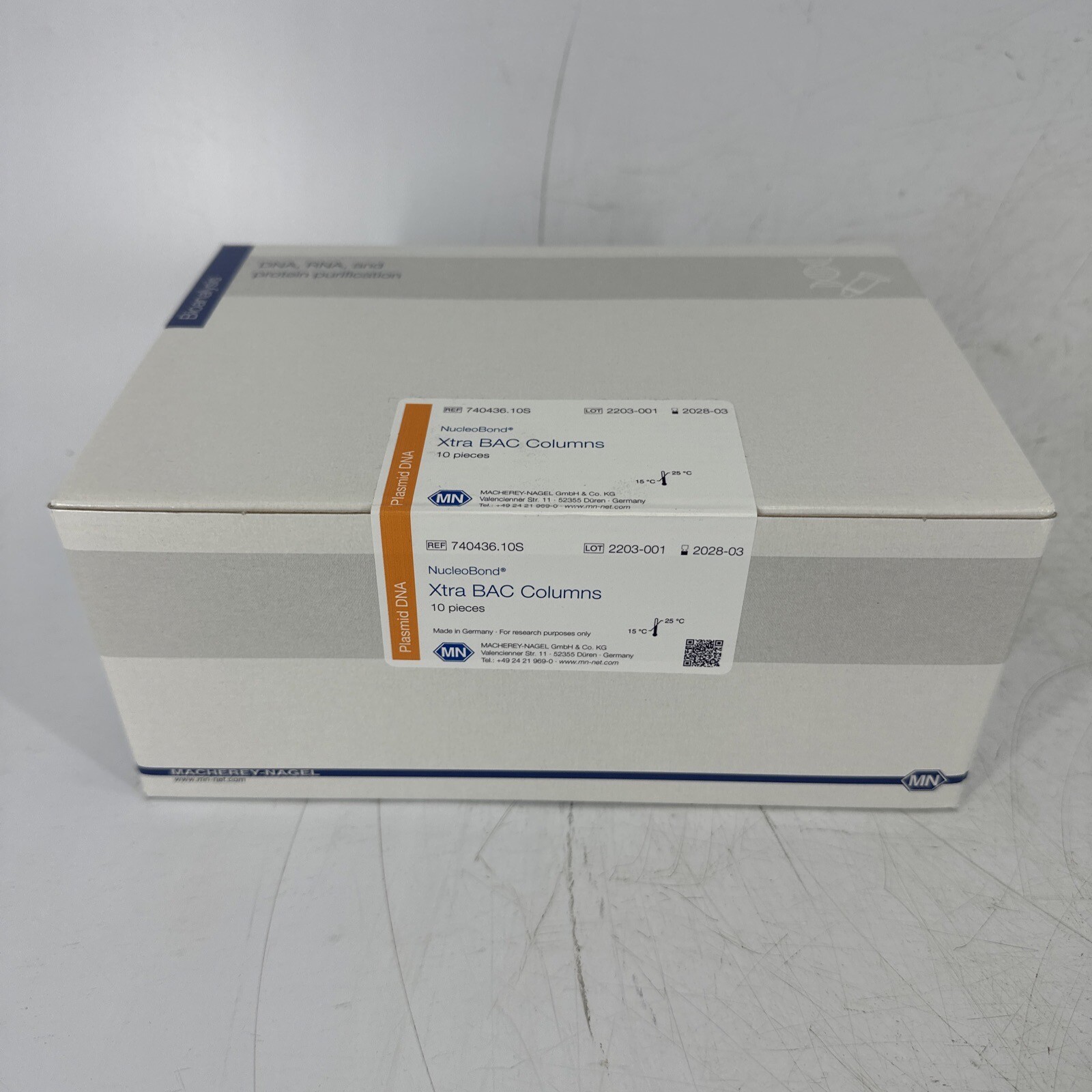 BOX OF 10 Macherey-Nagel 740436.10S NucleoBond Xtra BAC Columns for Plasmid DNA