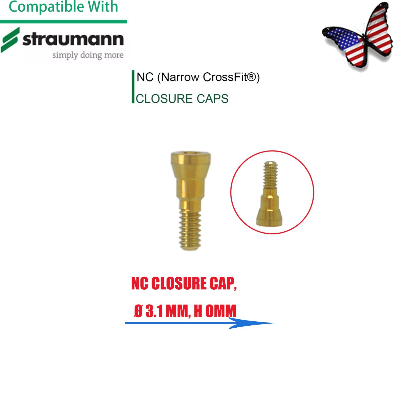 US Fit Straumann Analog Scan Body Transfer Healing Abutment Cap ITI Bone Level