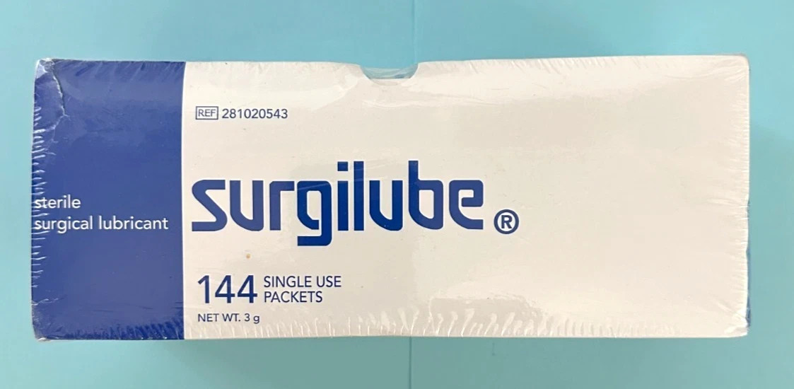 Surgilube Surgical Lubricant Sterile Bacteriostatic Jelly Foil Pac 3g 144 Pks #6