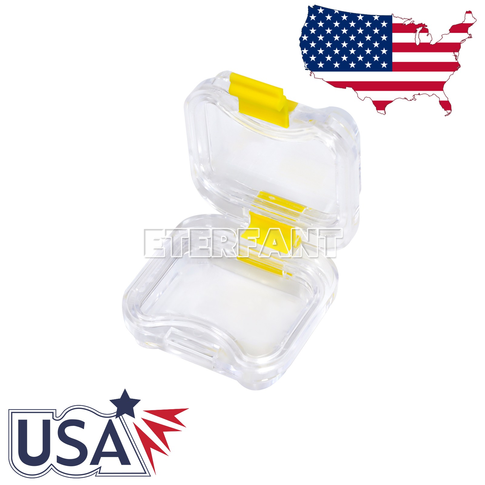 100pcs Dental Tooth Box with Membrane Inserts for Dental Crowns & Bridge Storage