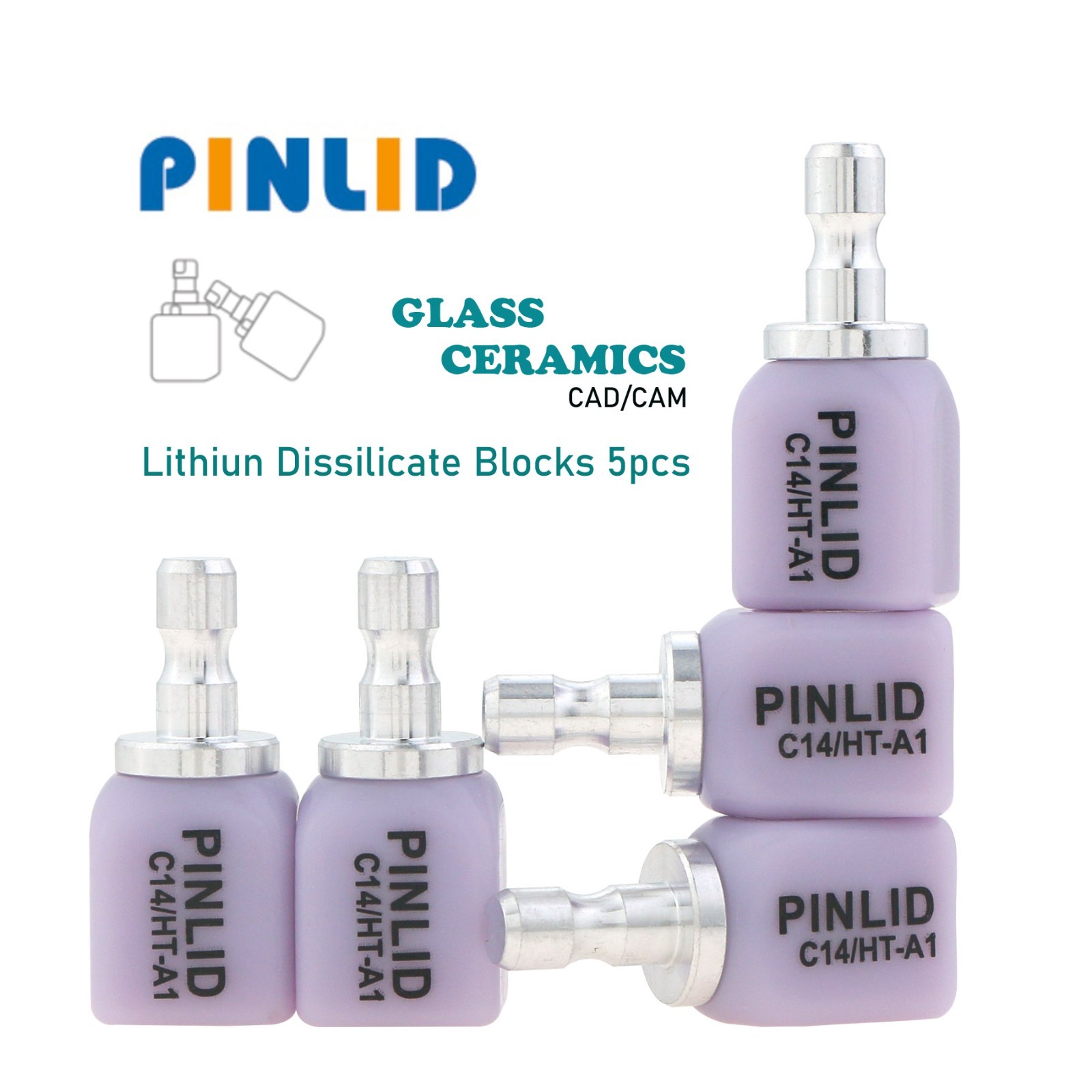 US Stock C14 HT Lithium Disilicate Ceramic Blank For CEREC CAD/CAM Dental Lab