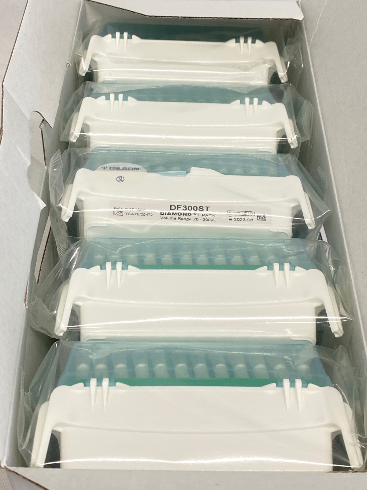 (960/Pk) GILSON PIPETMAN 300uL Diamond Filter Tipack Pipet Tips 96/Rk DF300ST