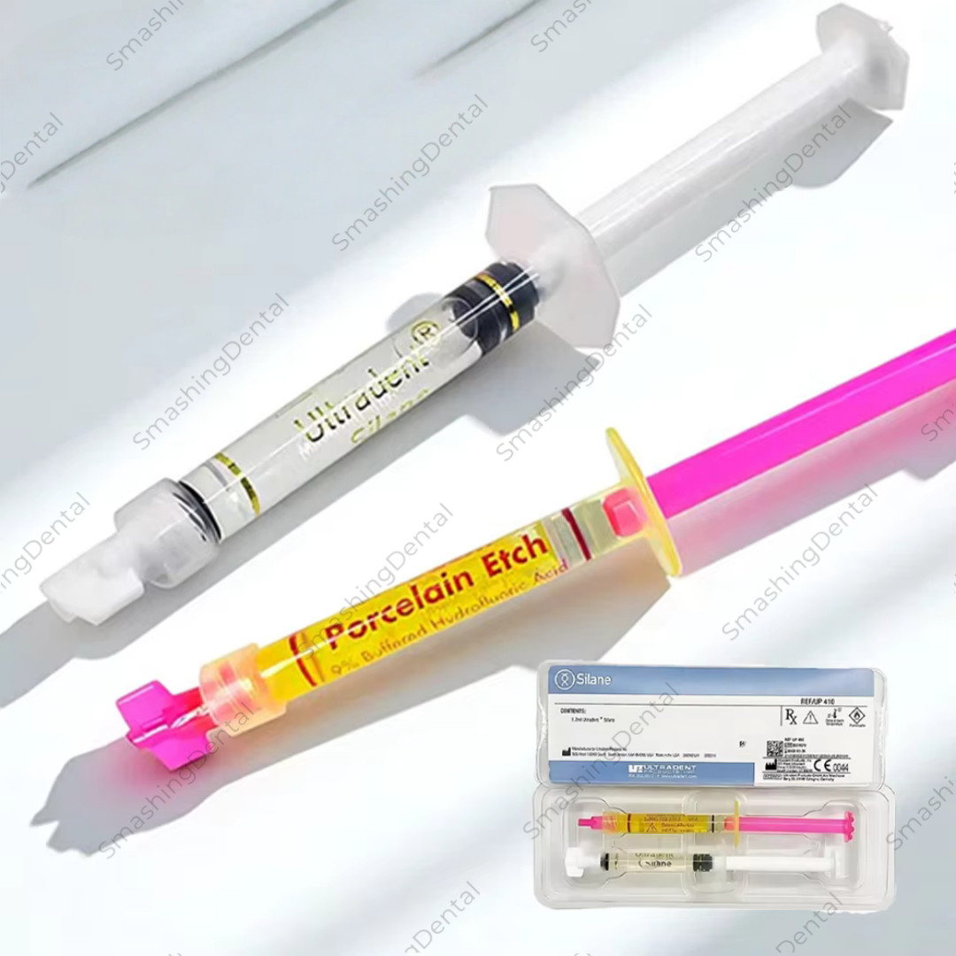 Dental Ultradent Porcelain Etch 9% Hydrofluoric Silane Dental Bond Veneer Crowns